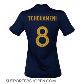 Frankrike Aurelien Tchouameni #8 Hemma Matchtröja Dam VM 2022 Kortärmad